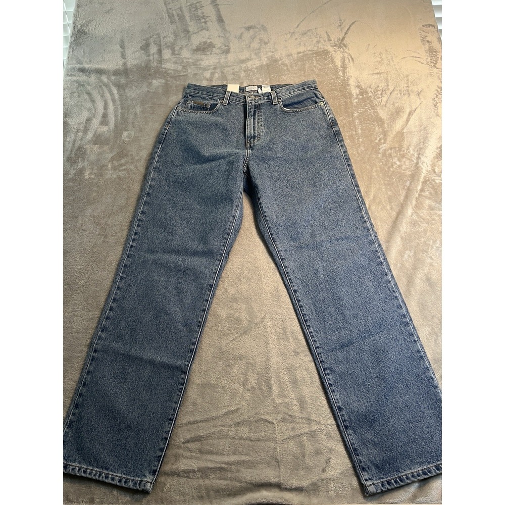 Calvin Klein Easy Fit Jeans Women 12 Blue NWT Relaxed Tapered 90s Vintage Denim